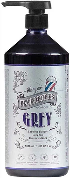 Шампунь відтінковий для білого та сивого волосся Beardburys Grey 1 л (8431332125680)