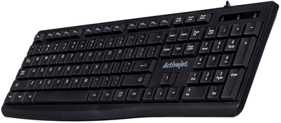Клавіатура дротова Activejet K-3803S USB Black