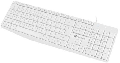 Клавіатура дротова Natec Nautilus US slim USB White (NKL-1951)