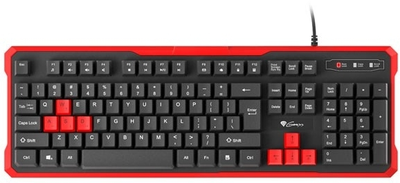 Клавіатура дротова Natec Rhod 110 USB Black/Red (NKG-0939)