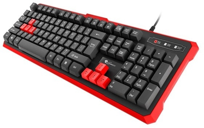 Клавіатура дротова Natec Rhod 110 USB Black/Red (NKG-0939)