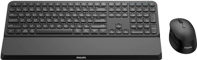 Klawiatura i mysz Philips SPT6607B/00 Seria 6000 Bezprzewodowy zestaw Bluetooth Czarny