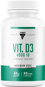 Вітамін D3 Trec Nutrition Vit. D3 4000 IU 90 капсул (5902114019174)