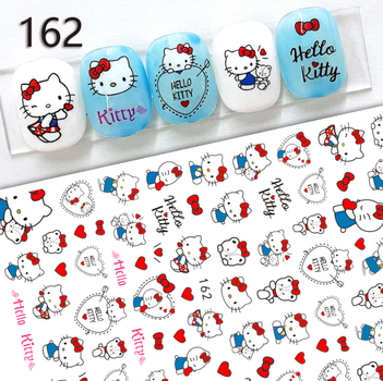Наклейки на нігті дитячі котики Куромі, (Kuromi) геншен, манги, hello kitty, Санріо Кітті, Мелоді аніме (AN)20439