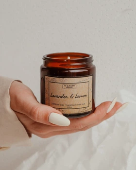 Ароматическая соевая свеча VI & Warm Lavender & Lemon лаванда с сочным лимоном 120г (LLD120)