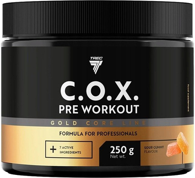 Odżywka przedtreningowa Trec Nutrition Gold Core Line C.O.X. 250 g Jar Sour Gummy (5902114042035)