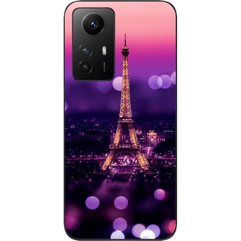 Силиконовый чехол SMTT для Xiaomi Redmi Note 12S с картинкой Париж ночью