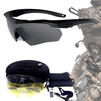Очки тактические военные с диоптириями Crossbow + 3 линзы Kit 420-0489 Тактические защитные очки ТУРЦИЯ