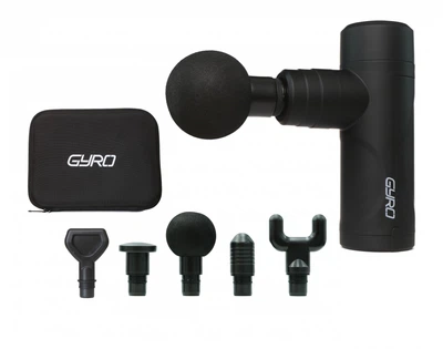 Перкусійний масажер для тіла та м'язів, ручний пістолет GYRO Muscle Mini S Gun Massager Black (GYRO-MiniS)