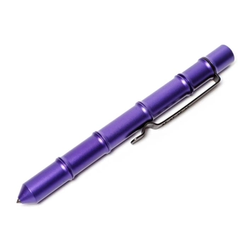 Тактична Ручка Tactical Pen "Violet" з Ліхтариком і Склорізом Фіолетова