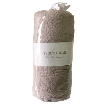 Простынь Tivolyo Home kahve махровая на резинке 180*200 наволочки 2-50*70