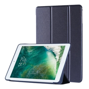 Чехол для iPad Air 1, 2, iPad 5, 6 (9.7") с трехскладной подставкой и авто. пробуждением (силикон) (темно-синий)