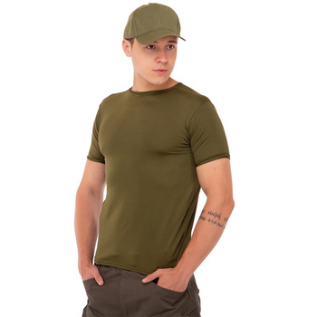 Літня футболка чоловіча тактична компресійна Jian 9193 розмір 2XL (52-54) Оливкова (Olive)