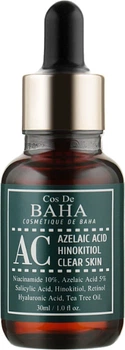 Сыворотка Cos De Baha AC Azelaic Acid Hinokitiol Clear Skin Serum для проблемной кожи 30 мл (8809240318362)