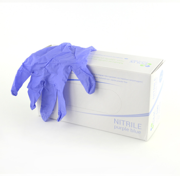 Перчатки Нитриловые неопудренные Polix PRO&MED™ голубые Purple Blue (100 шт/пач) L