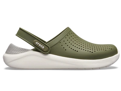 Унисекс кроксы Crocs LiteRide Clog Army Green/White M5/W7 37-38р. (22,9 см) Хаки