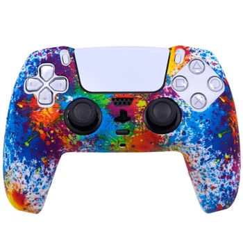 Силиконовый чехол для джойстика PS5 Dualsense (принт multicolor)