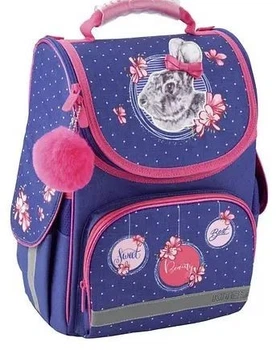 Рюкзак шкільний каркасний Kite Education 501S Пухнастий зайчик 35х25х13 см 11 л