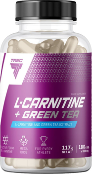 Жироспалювач Trec Nutrition L-Карнітін Зелений чай 180 к (5902114014704)