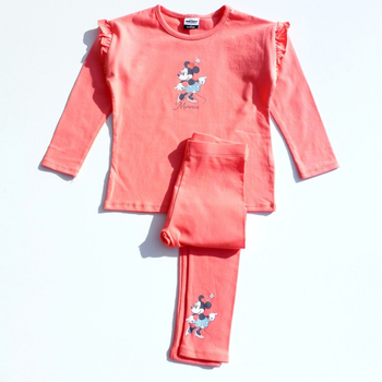 Костюмчик (реглан+легінси) Gеоrgе Mickey Mouse для дівчинки, кораловий, 104-110 см