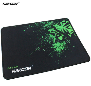 Килимок для мишки ігрова поверхня Razer Rakoon Black 240*320*2 мм рейзер (801816287) Чорно-зелений