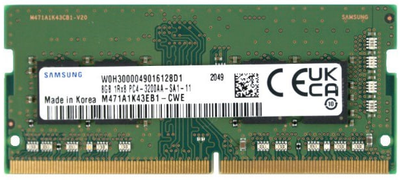 Оперативна пам'ять Samsung DDR4-3200 8192 MB PC4-25600 (M471A1K43EB1-CWE)