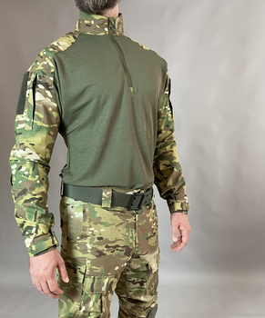 Військова форма Tactic CORD, тактичний костюм (убакс з налокітниками + штани з наколінниками), мультикам 48
