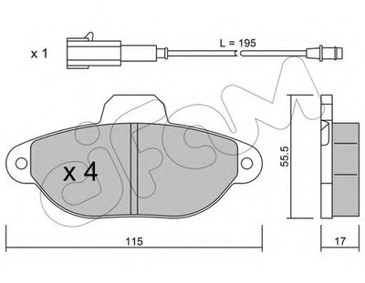 Тормозные колодки перед. Logan 05-/Megane 96-03/Clio 91-05 Cifam (8221592)