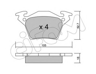 Колодки тормозные задн. W638 (95-03) Cifam (8225740)