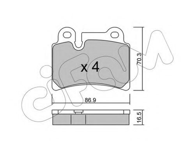 Тормозные колодки зад. VW Touareg 02-10 (брембо) Cifam (8226600)