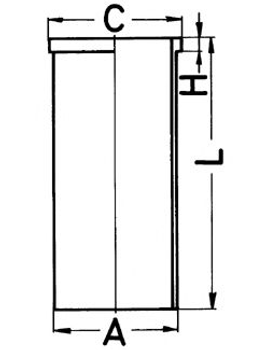 Гільза циліндра OM364 STD (97x100.4x222) Kolbenschmidt (89178190)