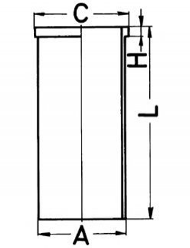 Гільза циліндра OM364 STD (97x100.4x222) Kolbenschmidt (89178190)