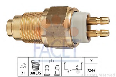Датчик включения вентилятора Mazda 626 1.6-2.7 86-92 Facet (75125)