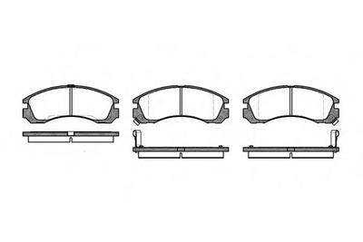 Гальмівні колодки перед Outlander 12-/Peugeot 4007 07- Woking (P254302)