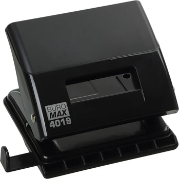 Дырокол с линейкой Buromax 20 листов Черный (BM.4019-01)