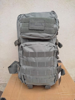 Рюкзак Mil-Tec ранец на плече 36л для операций с возможностью крепления дополнительного снаряжения водонепроницаемый Серый