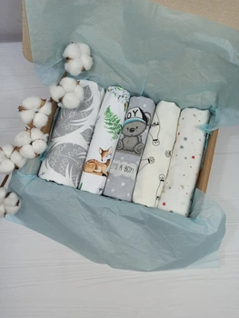 Набор для новорожденных с пеленок a.l.babybox Перышки Разноцветный