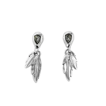 Серьги UNOde50 «Посмотри на меня», металл, покрытый серебром, с элементами SWAROVSKI®
