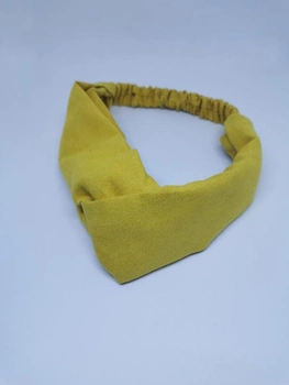 Повязка - чалма тюрбан с узлом на голову желтая