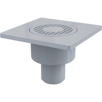 Трап для душа ALCAPLAST 150x150мм вертикальный выпуск серый APV4