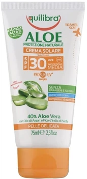 Сонцезахисний крем Equilibra Алое Вера SPF 30 UVA UVB 75 мл (8000137017782)