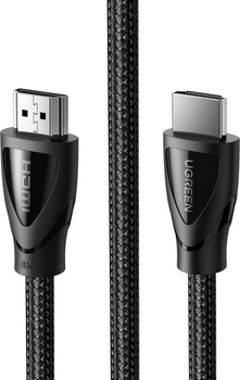 Кабель Ugreen HD140 HDMI to HDMI, 1.5 m, v2.1 UltraHD 8K-3D Braided Nylon Black 80402 (90403194)