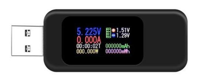 Тестер USB вольтметр/амперметр анализатор зарядных устройств с цветным ЖК 10в1
