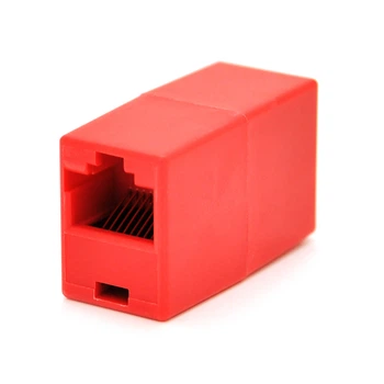 Соединитель RJ45 8P8C мама/мама RJ45 для соединения кабеля, красный, Q100