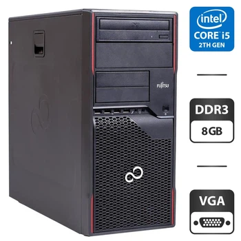 Компьютер Fujitsu Celsius W410 Tower / Core i5-2400 (4 ядра по 3.1-3.4 GHz) / 8GB DDR3 / 500GB HDD / HD Graphics 2000 / DVD-ROM / VGA б/у