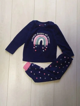 Пижама (кофта+штаны) флисовая синяя Радуга Primark 92см (400091423)