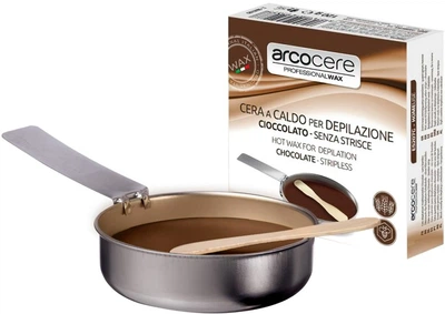 Пленочный воск для депиляции Arcocere Chocolate шоколад в металлической чаше 120 г (8024908452077)