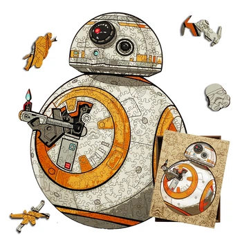 Фигурный деревянный пазл BB-8 L
