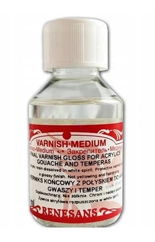 Финишный лак для акриловых красок Final Varnish For Acrylics, глянцевый, 100 мл, Renesans