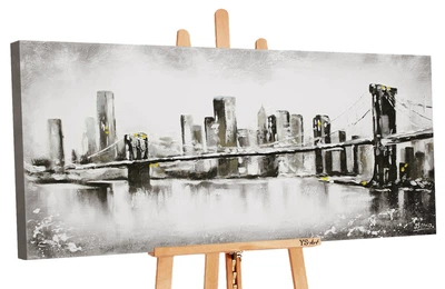 Картина ручной работы YS Art «Большой город», 100×50 см(PS001A)